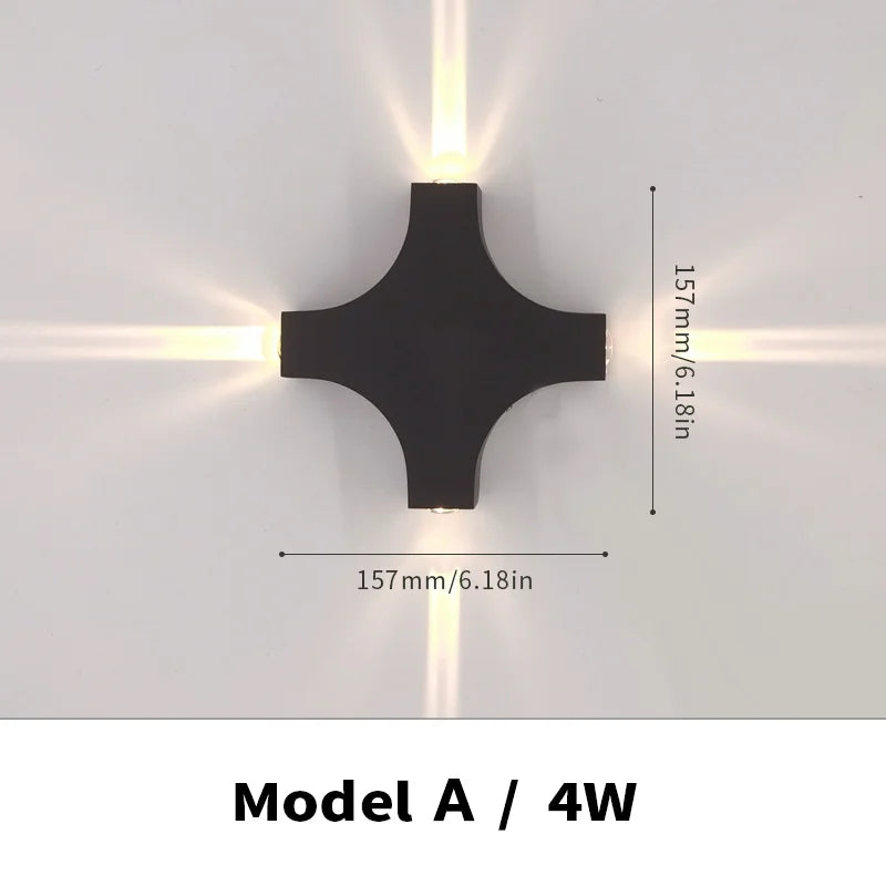 LED Wall Light Outdoor Lamp IP66 Waterproof 4W 5W 6W AC85-265V Interior Decoration Garden Porch Wall Lighting Light for Porch