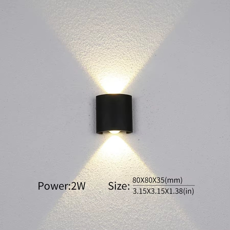 LED Wall Lamp Outdoor Waterproof IP66 Interior Wall Light 2W 4W 6W 8W 10W Minimalist Creative Bedroom Bedside Lamp