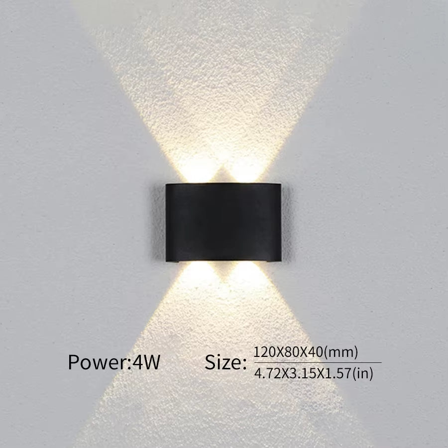 LED Wall Lamp Outdoor Waterproof IP66 Interior Wall Light 2W 4W 6W 8W 10W Minimalist Creative Bedroom Bedside Lamp