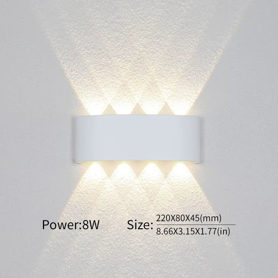 LED Wall Lamp Outdoor Waterproof IP66 Interior Wall Light 2W 4W 6W 8W 10W Minimalist Creative Bedroom Bedside Lamp