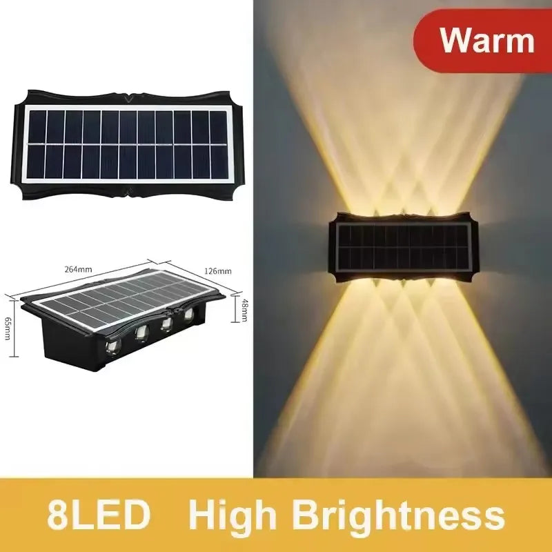 Solar Wall Lamp Outdoor LED Solar Light Waterproof up and down Luminous Lighting Yard Garden Decoration Solar Powered Lights