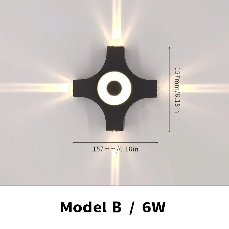 LED Wall Light Outdoor Lamp IP66 Waterproof 4W 5W 6W AC85-265V Interior Decoration Garden Porch Wall Lighting Light for Porch