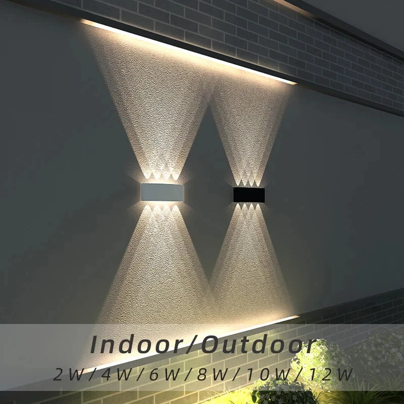 LED Wall Lamp Outdoor Waterproof IP66 Interior Wall Light 2W 4W 6W 8W 10W Minimalist Creative Bedroom Bedside Lamp