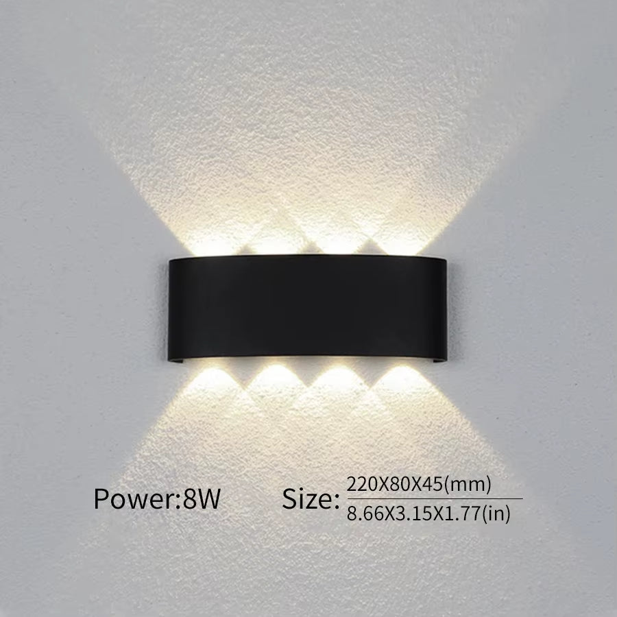 LED Wall Lamp Outdoor Waterproof IP66 Interior Wall Light 2W 4W 6W 8W 10W Minimalist Creative Bedroom Bedside Lamp