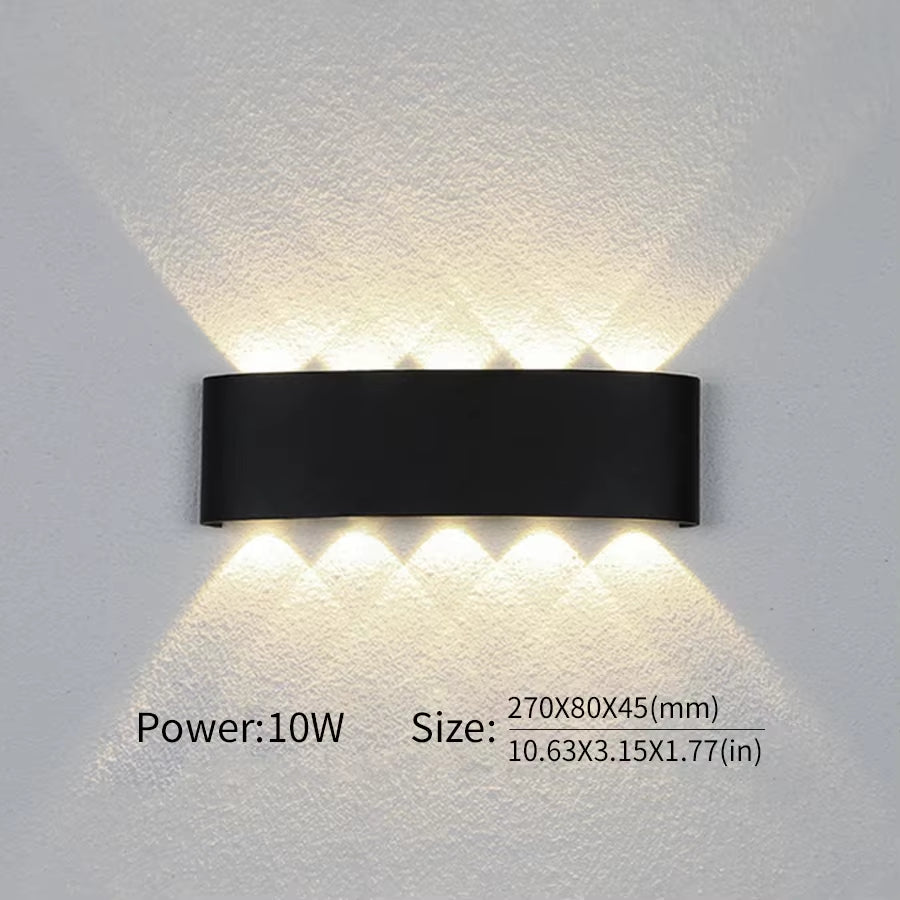LED Wall Lamp Outdoor Waterproof IP66 Interior Wall Light 2W 4W 6W 8W 10W Minimalist Creative Bedroom Bedside Lamp