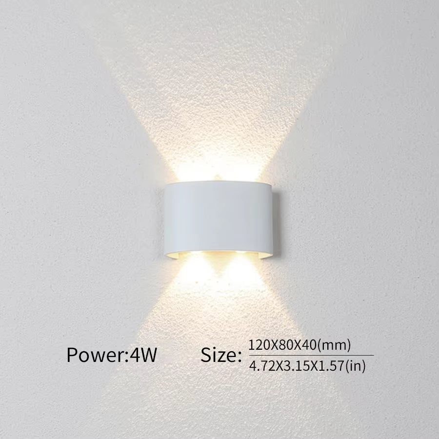 LED Wall Lamp Outdoor Waterproof IP66 Interior Wall Light 2W 4W 6W 8W 10W Minimalist Creative Bedroom Bedside Lamp
